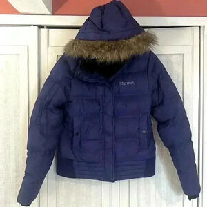 Marmot, kids blue puffer jacket size medium
